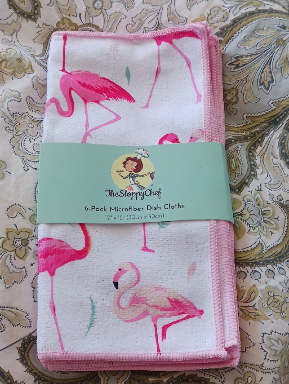 The Sloppy Chef Pink Flamingo Microfiber Dish Cloths (6-pack)